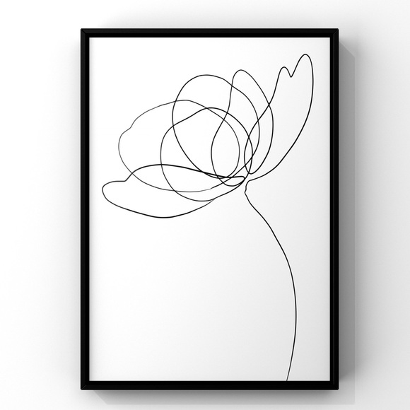 ✨NEW✨Original 8x10 Illustration Minimalist Flower Art Print Un… - Picture 2 of 3